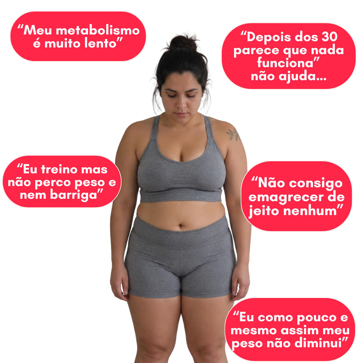 Pensamentos comuns de mulheres 30+ com dificuldade pra emagrecer